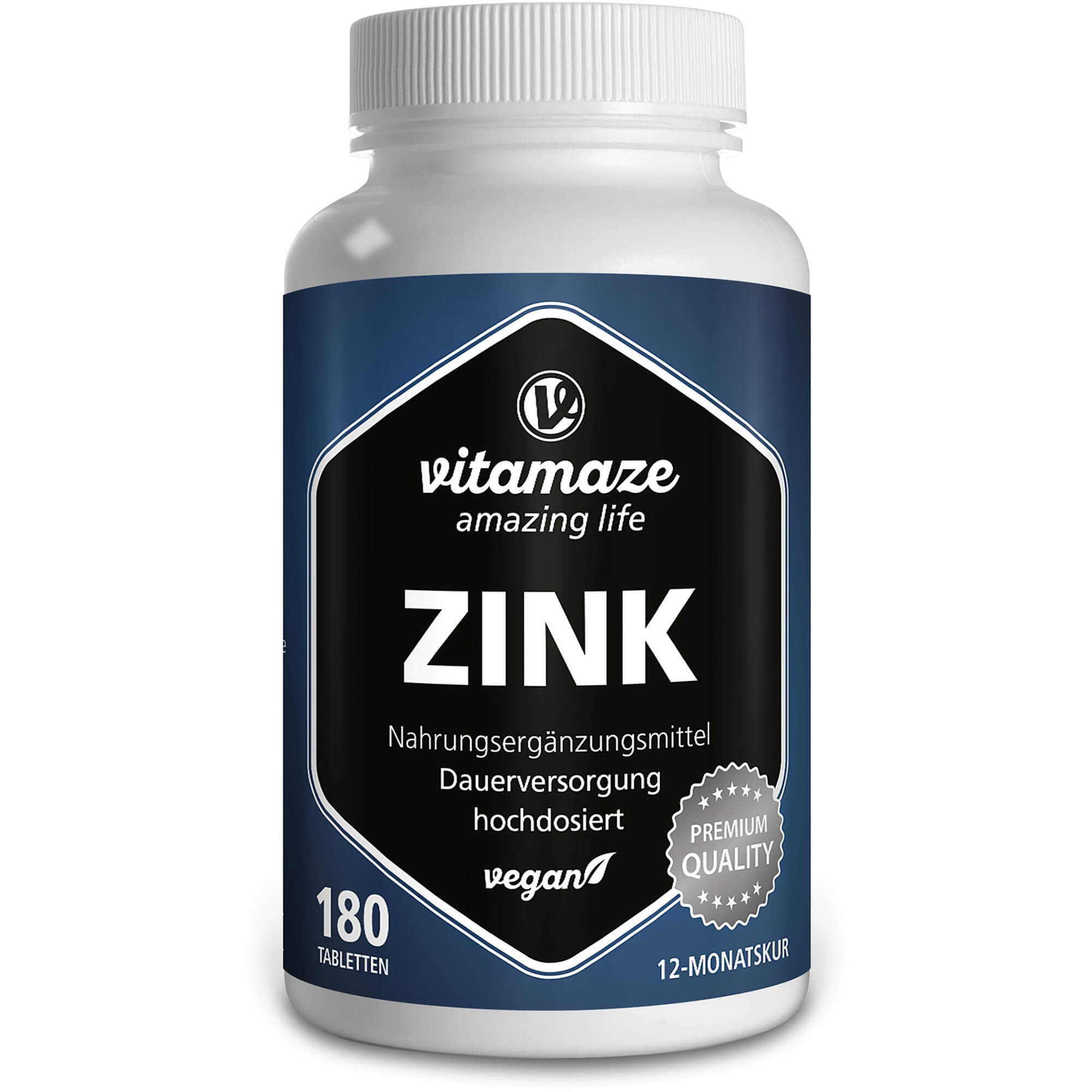 ZINK 25 mg hochdosiert vegan Tabletten