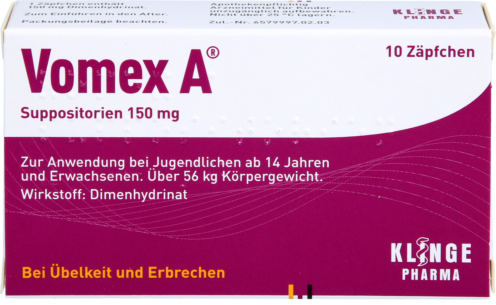 VOMEX A 150 mg Suppositorien