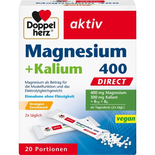 DOPPELHERZ Magnesium+Kalium DIRECT Portionsbeutel
