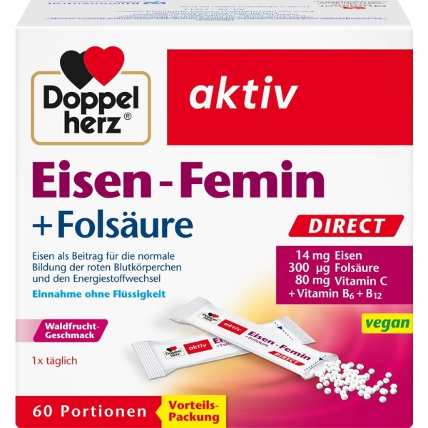 DOPPELHERZ Eisen-Femin DIRECT Pellets 60 St