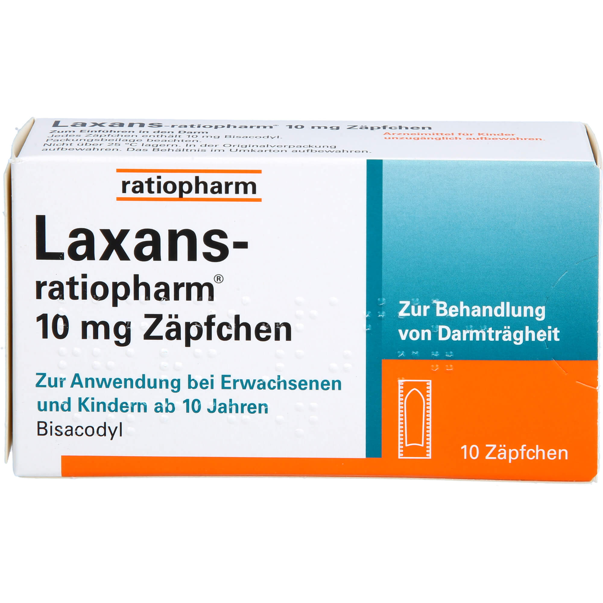 LAXANS-ratiopharm 10 mg Zäpfchen