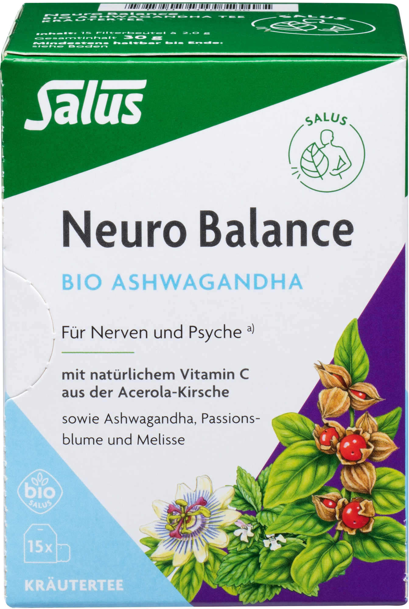 NEURO BALANCE Bio Ashwagandha Tee Salus Filterbtl.