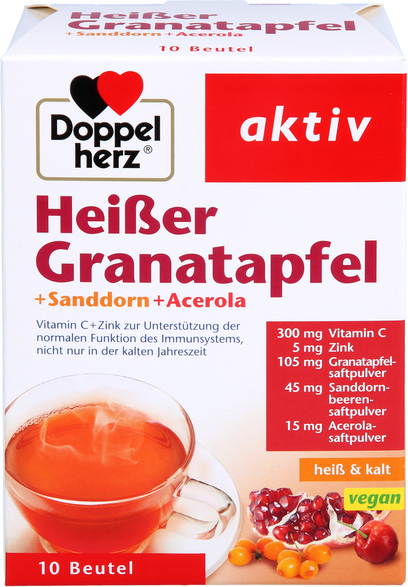 DOPPELHERZ heißer Granatapfel+Sanddorn+Acerola