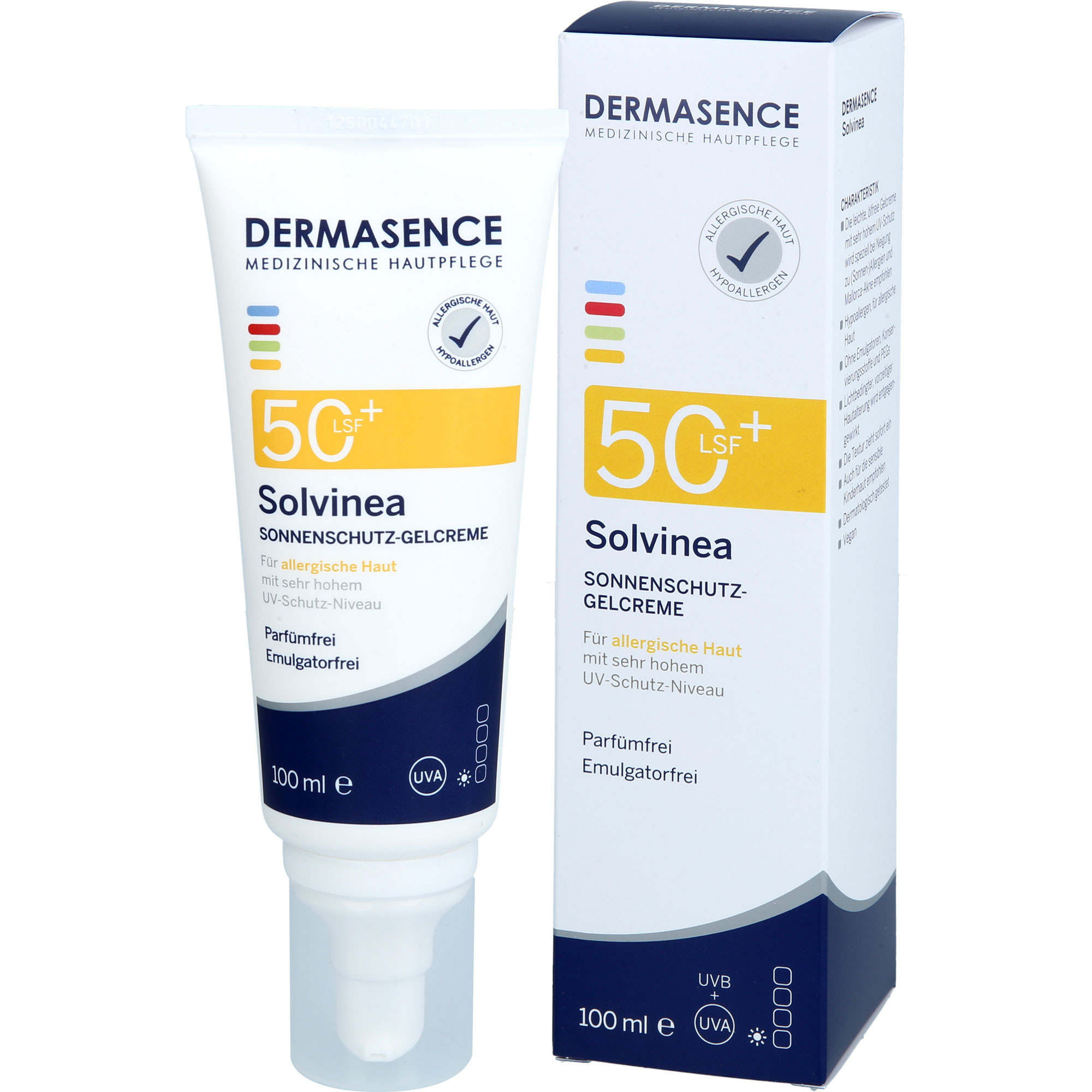 DERMASENCE Solvinea Sonnenschutz-Gelcreme LSF 50+