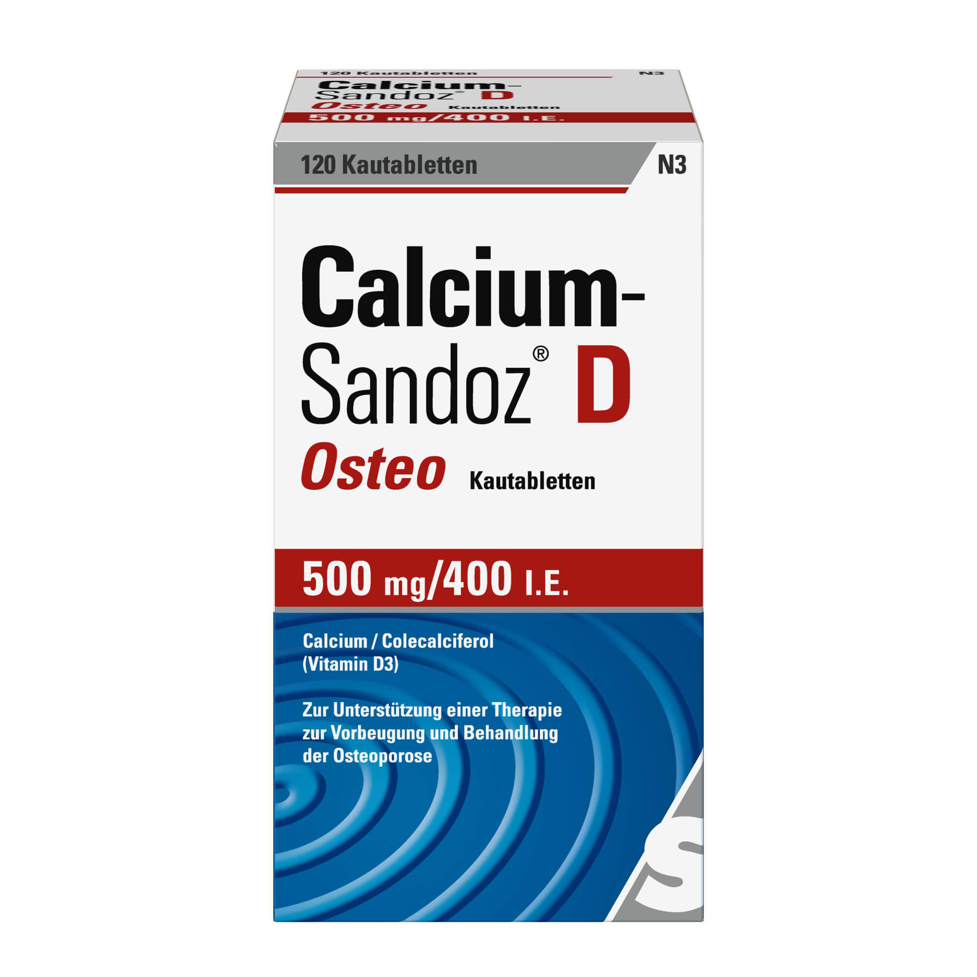 CALCIUM SANDOZ D Osteo 500 mg/400 I.E. Kautabl. 120 St