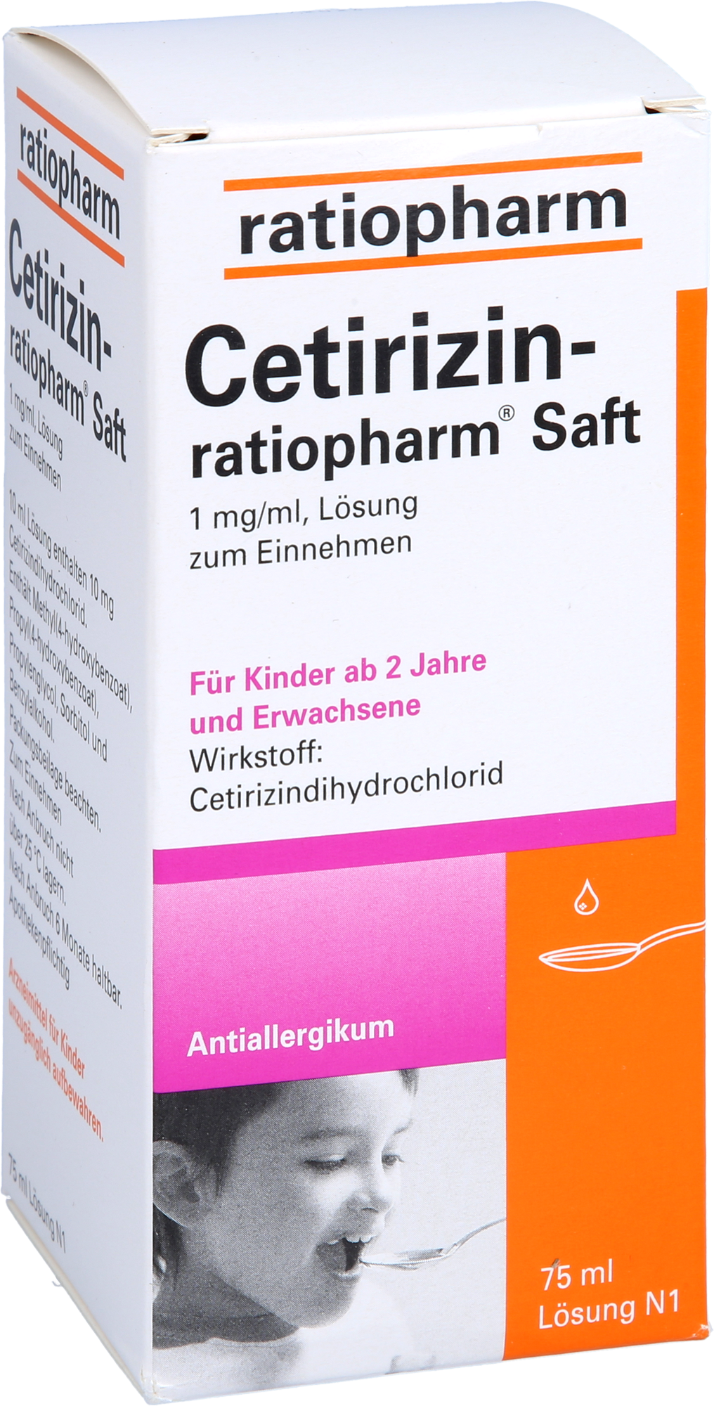 CETIRIZIN-ratiopharm Saft 75 ml