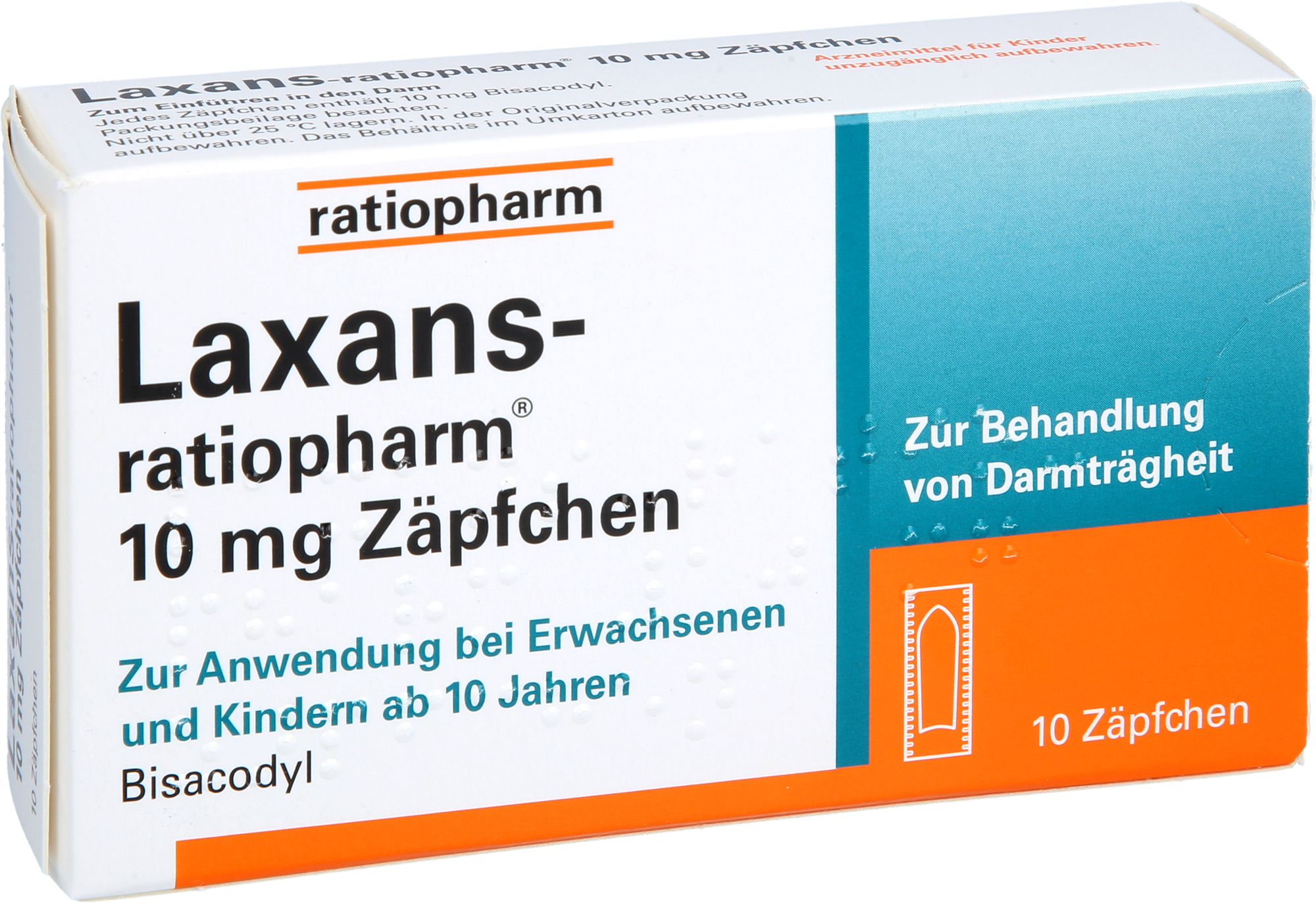 LAXANS-ratiopharm 10 mg Zäpfchen