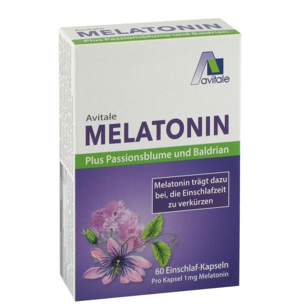 MELATONIN+PASSIONSBLUME+Baldrian Kapseln