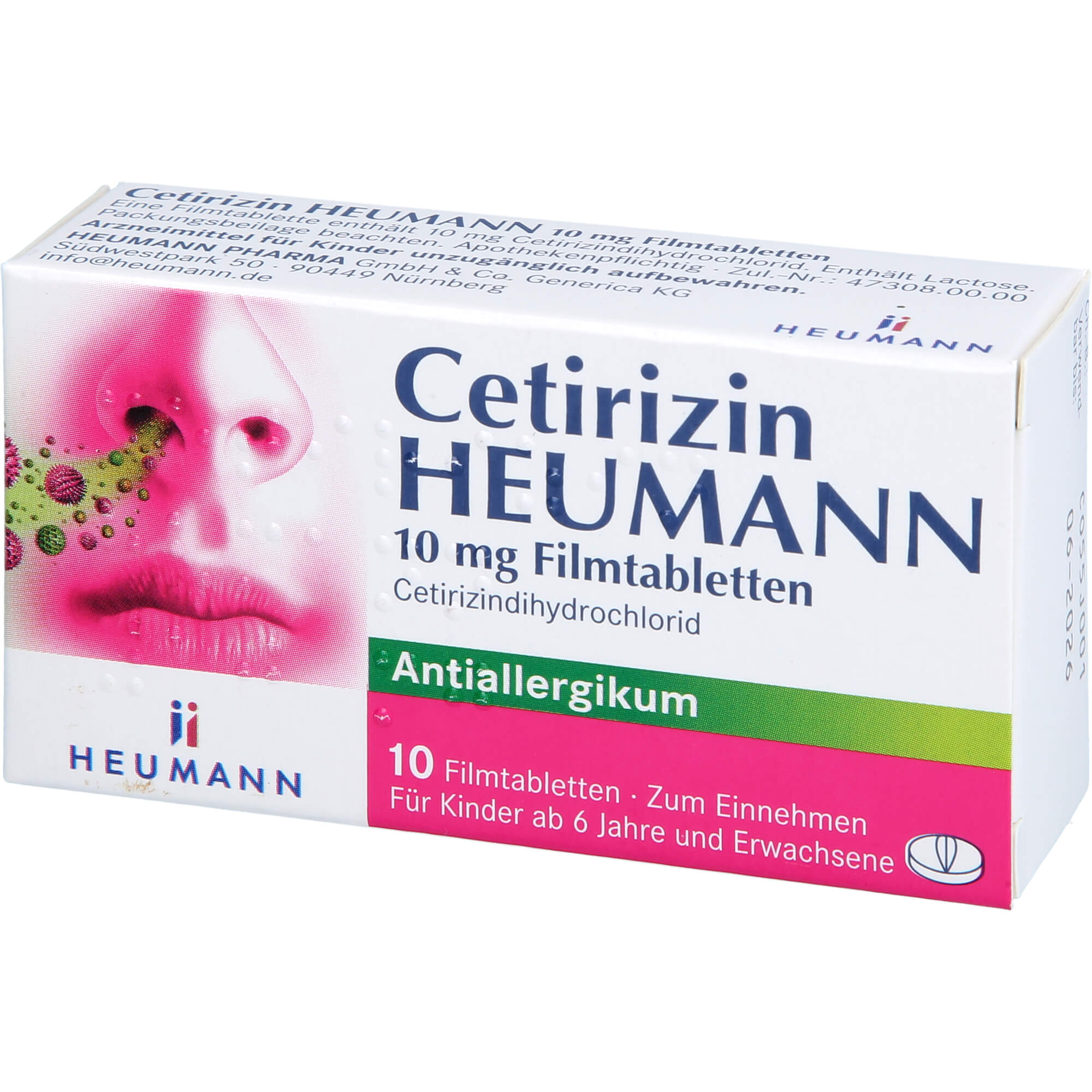 CETIRIZIN Heumann 10 mg Filmtabletten 10 St