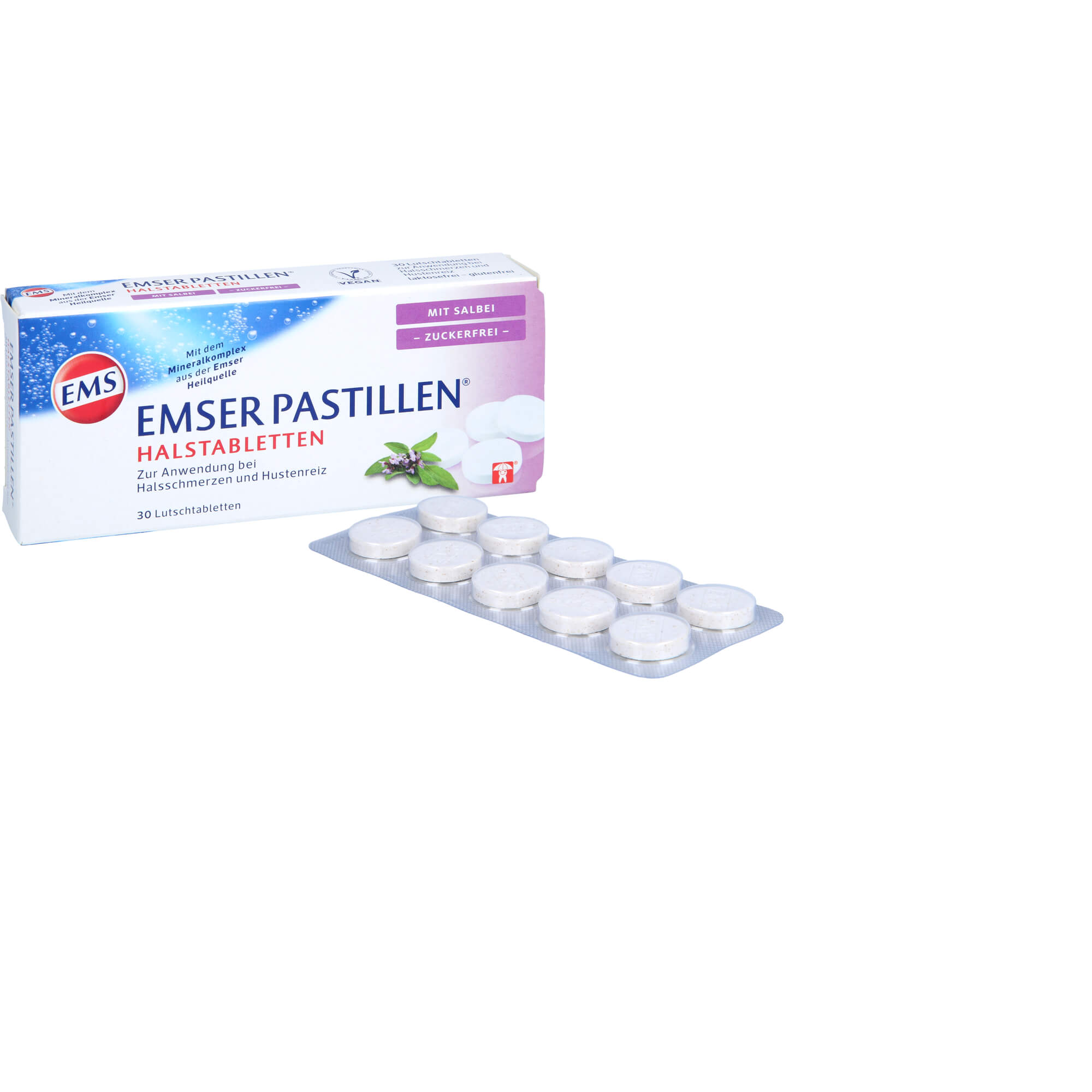 EMSER Pastillen mit Salbei zuckerfrei