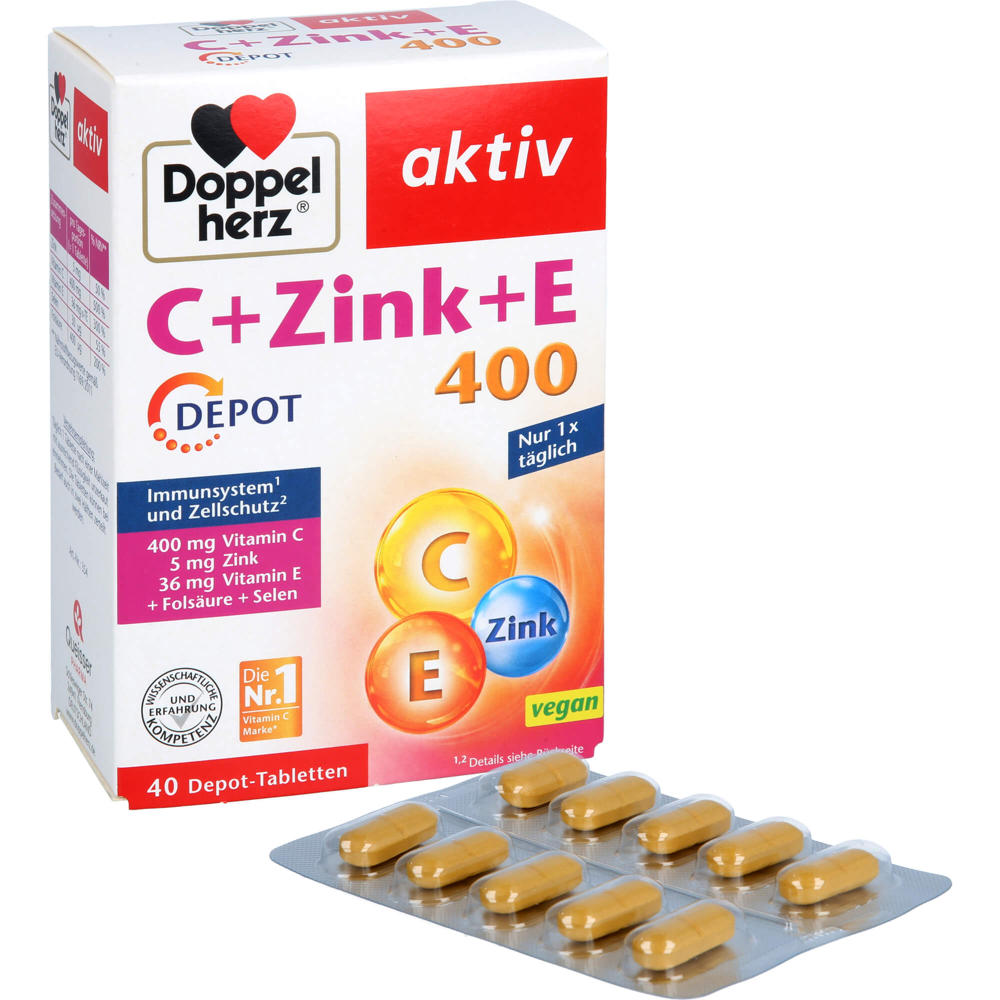 DOPPELHERZ C+Zink+E Depot Tabletten
