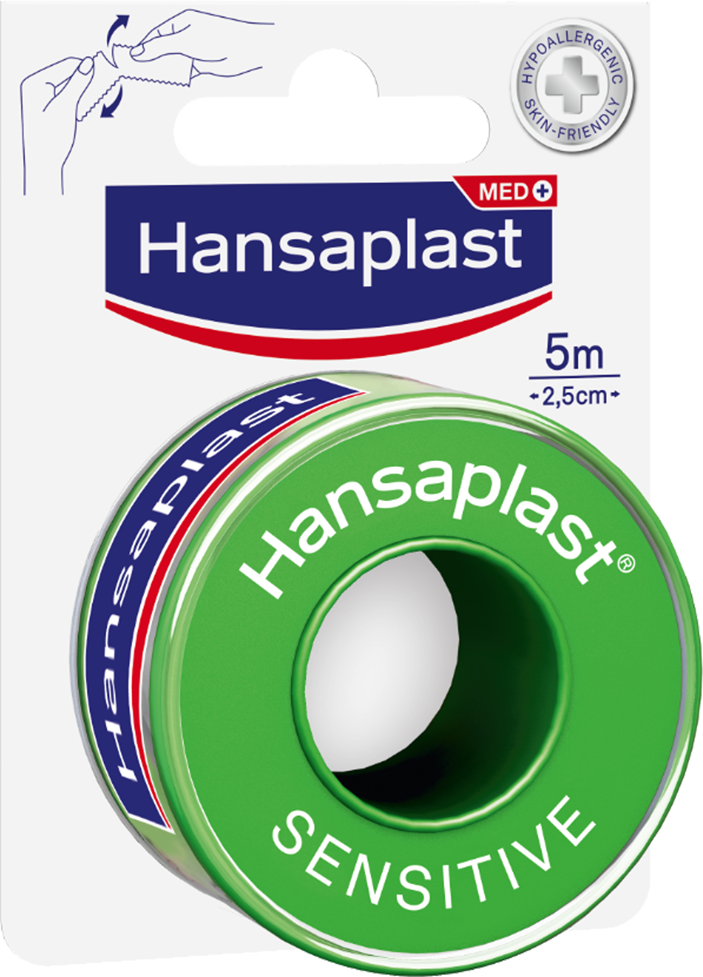 HANSAPLAST Fixierpfl.Sensitive 2,5 cmx5 m