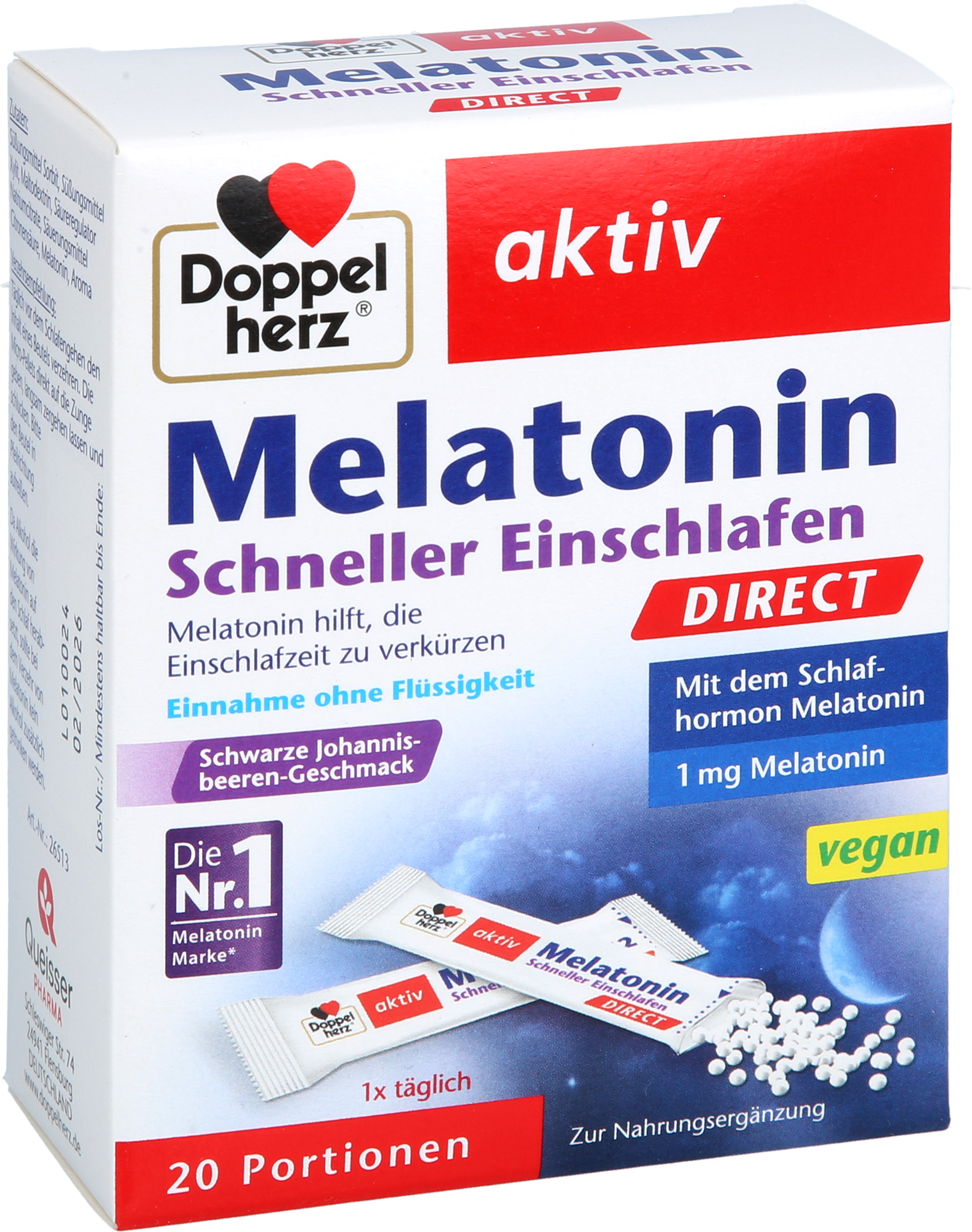 DOPPELHERZ Melatonin DIRECT Schneller Einschlafen
