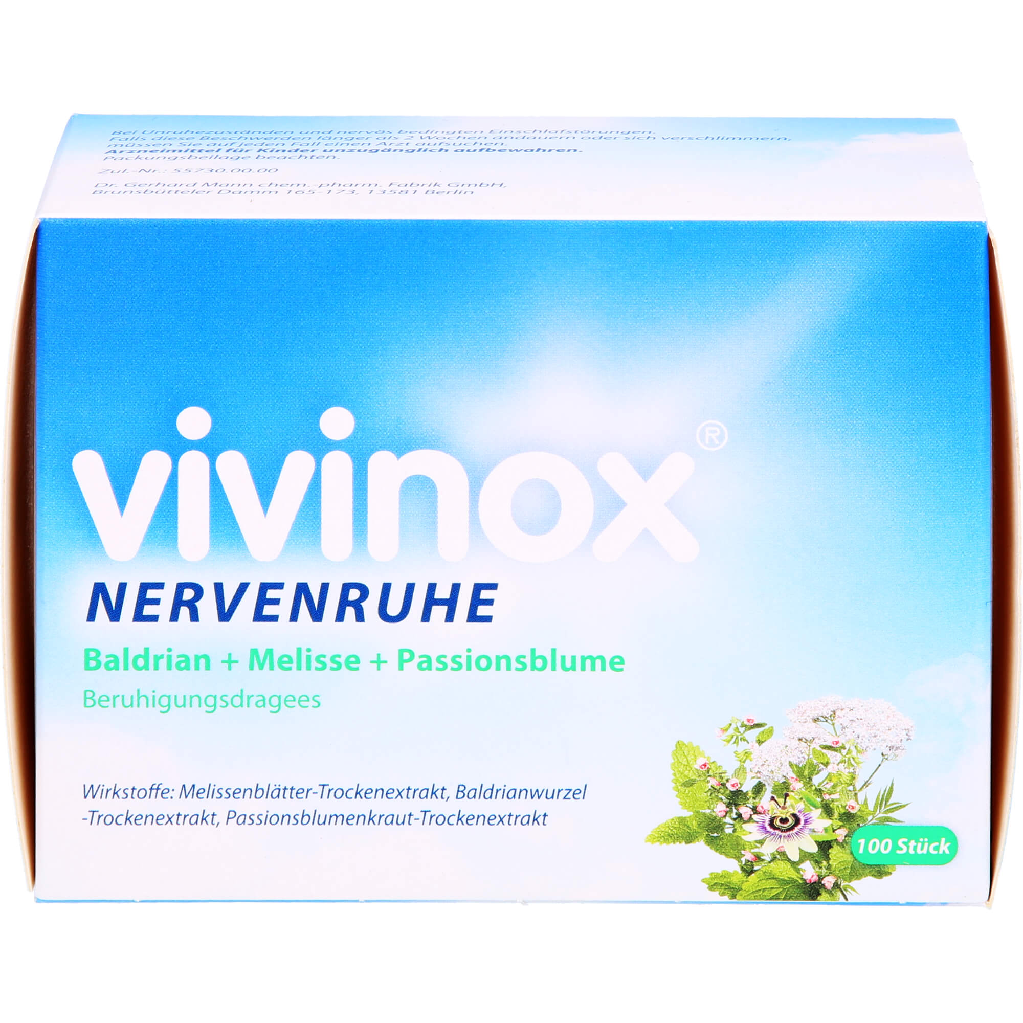 VIVINOX Nervenruhe Baldr.+Mel.+Passion.Beruh.Drag. 100 St