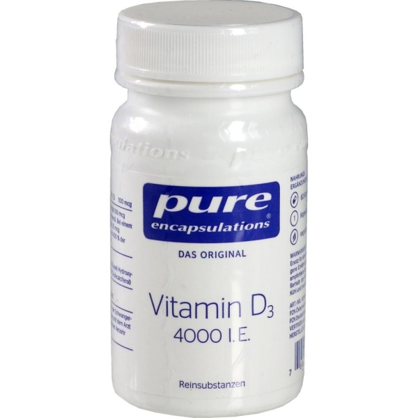 PURE ENCAPSULATIONS Vitamin D3 4000 I.E. Kapseln 60 St