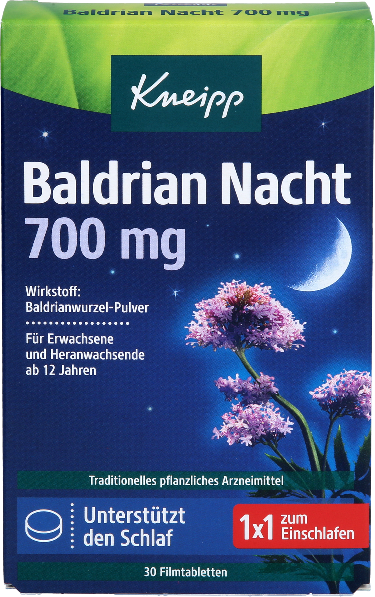 KNEIPP Baldrian Nacht 700 mg Filmtabletten