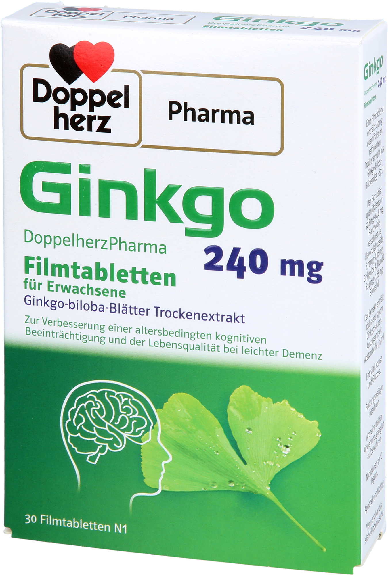 GINKGO DOPPELHERZPHARMA 240 mg Filmtabletten 30 St