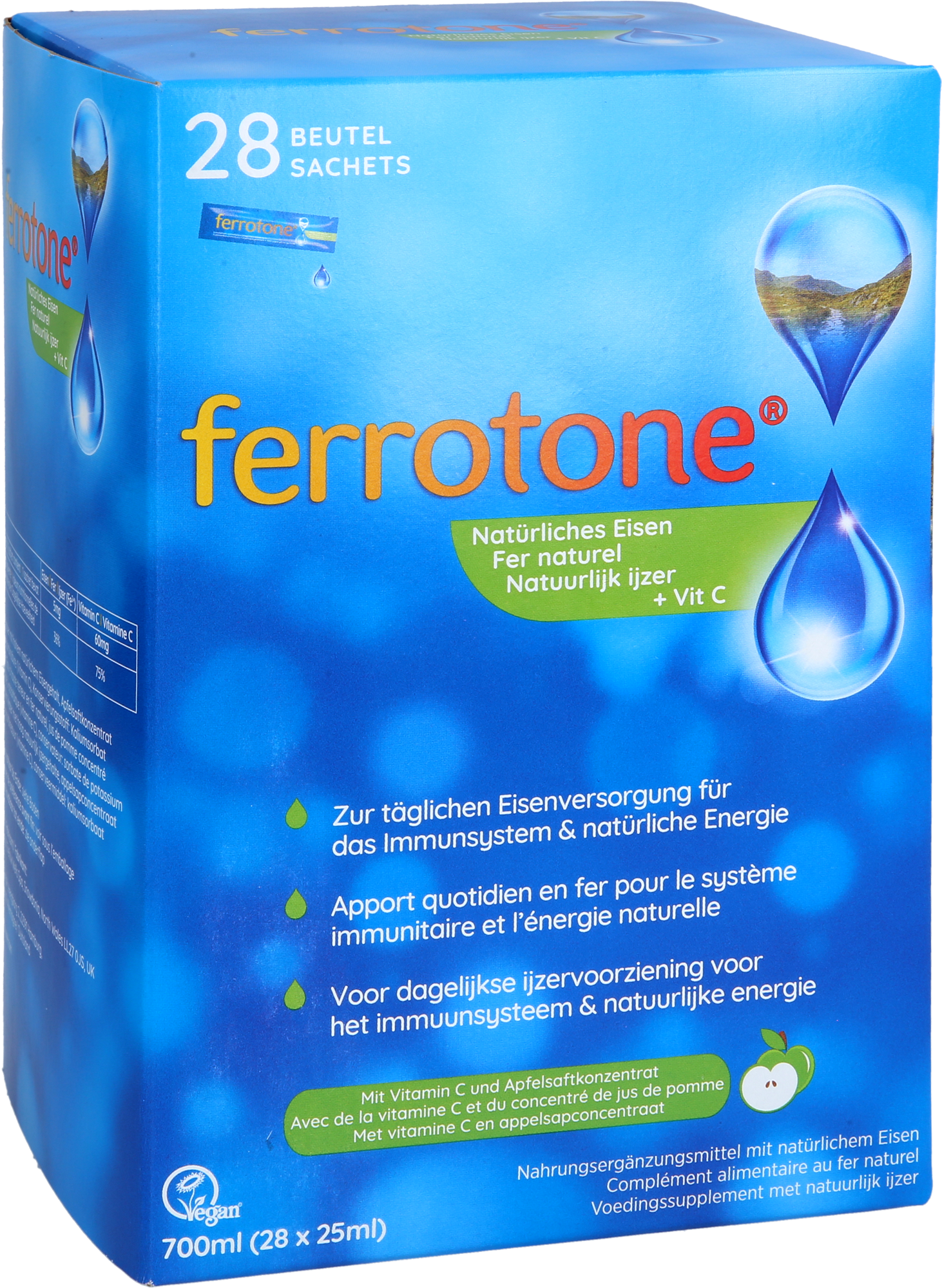 FERROTONE natürliches Eisen plus Vitam.C Apfel Btl