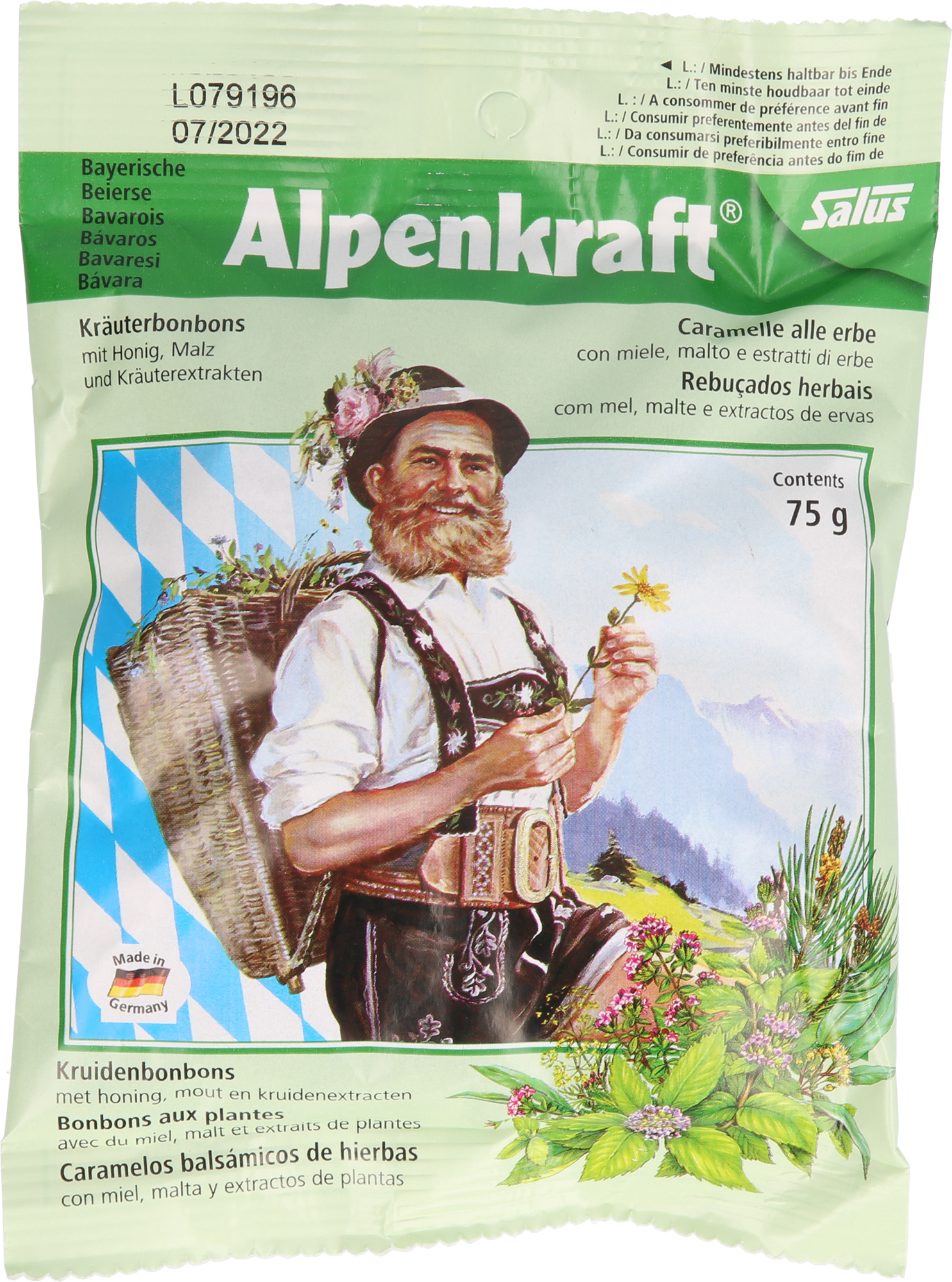 ALPENKRAFT Kräuterbonbons mit Honig+Malz Salus