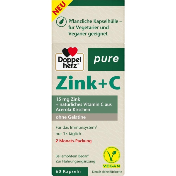 DOPPELHERZ Zink+C pure Kapseln