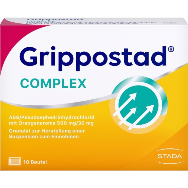 GRIPPOSTAD Complex ASS/Pseudoeph.500/30 mg Orange 10 St