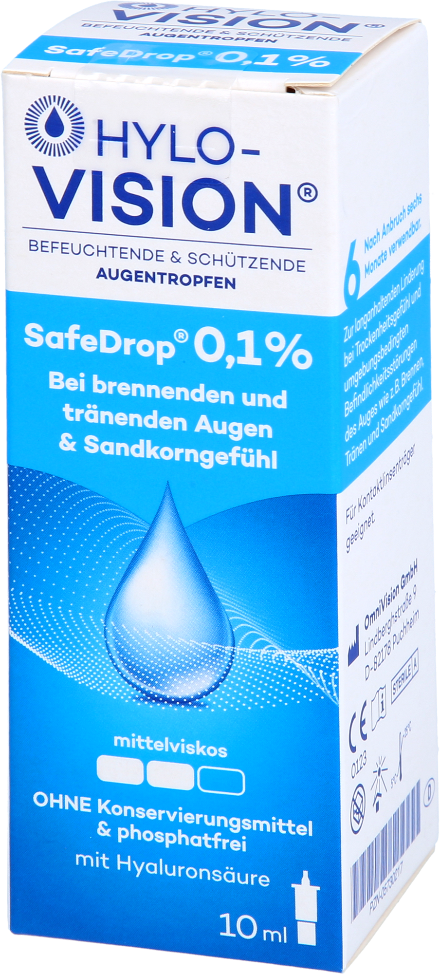 HYLO-VISION SafeDrop 0,1% Augentropfen 10 ml