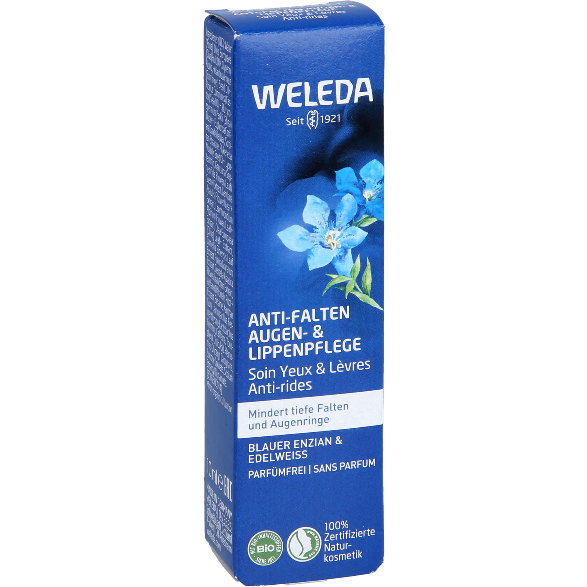 WELEDA Anti-Falten Aug.&Lippenpfl.bl.Enz.&Edelwei.