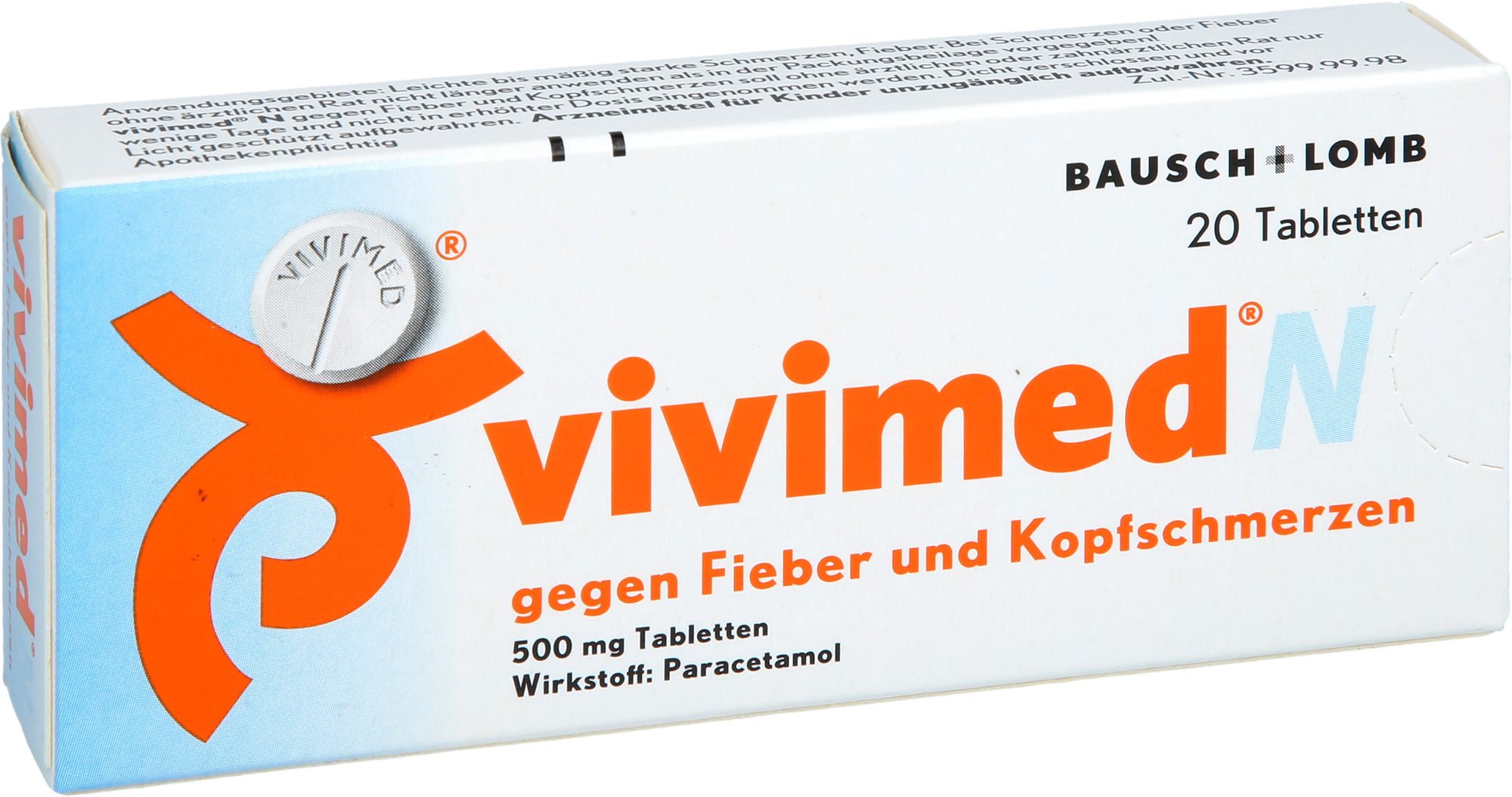 VIVIMED N gegen Fieber und Kopfschmerzen Tabletten