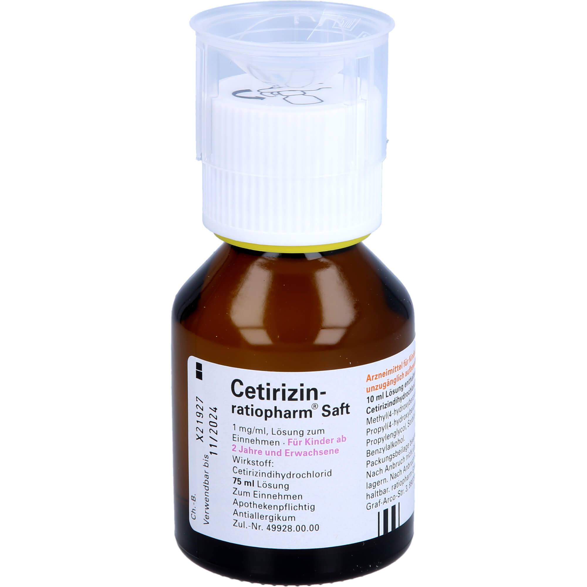 CETIRIZIN-ratiopharm Saft 75 ml