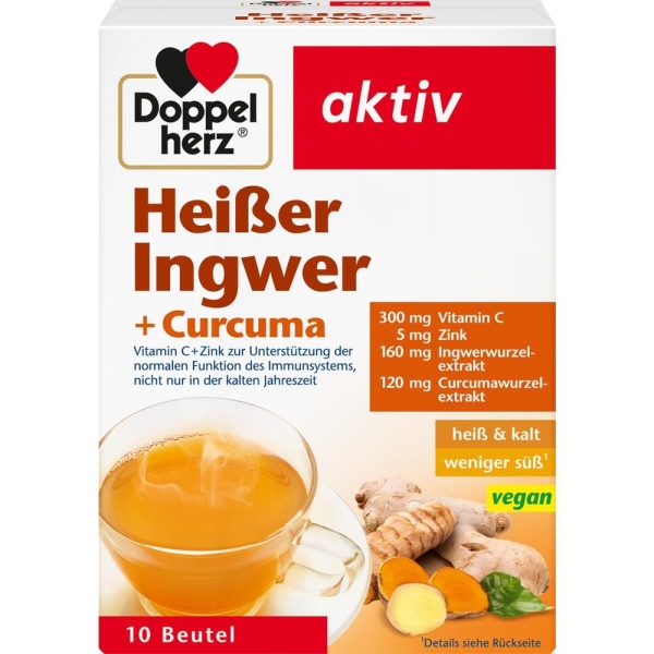 DOPPELHERZ heißer Ingwer+Curcuma Beutel