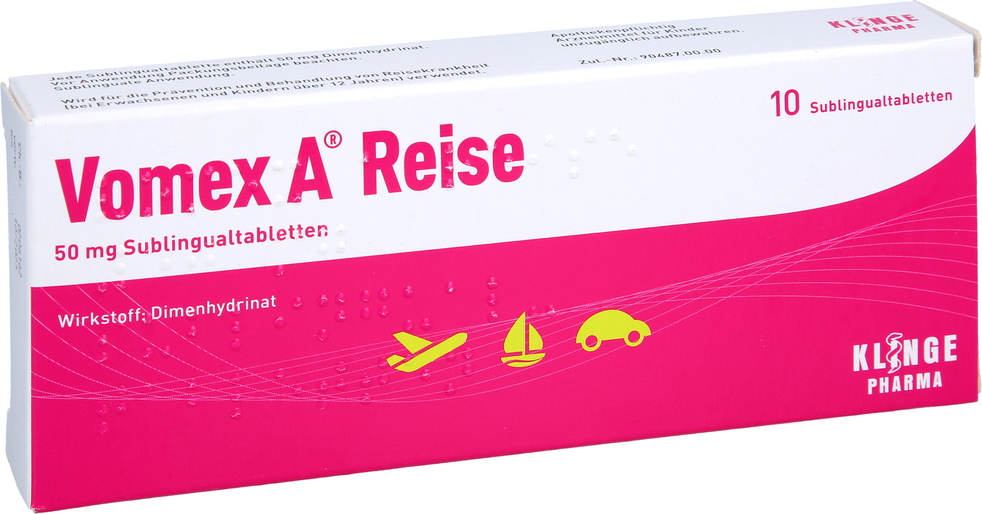 VOMEX A Reise 50 mg Sublingualtabletten
