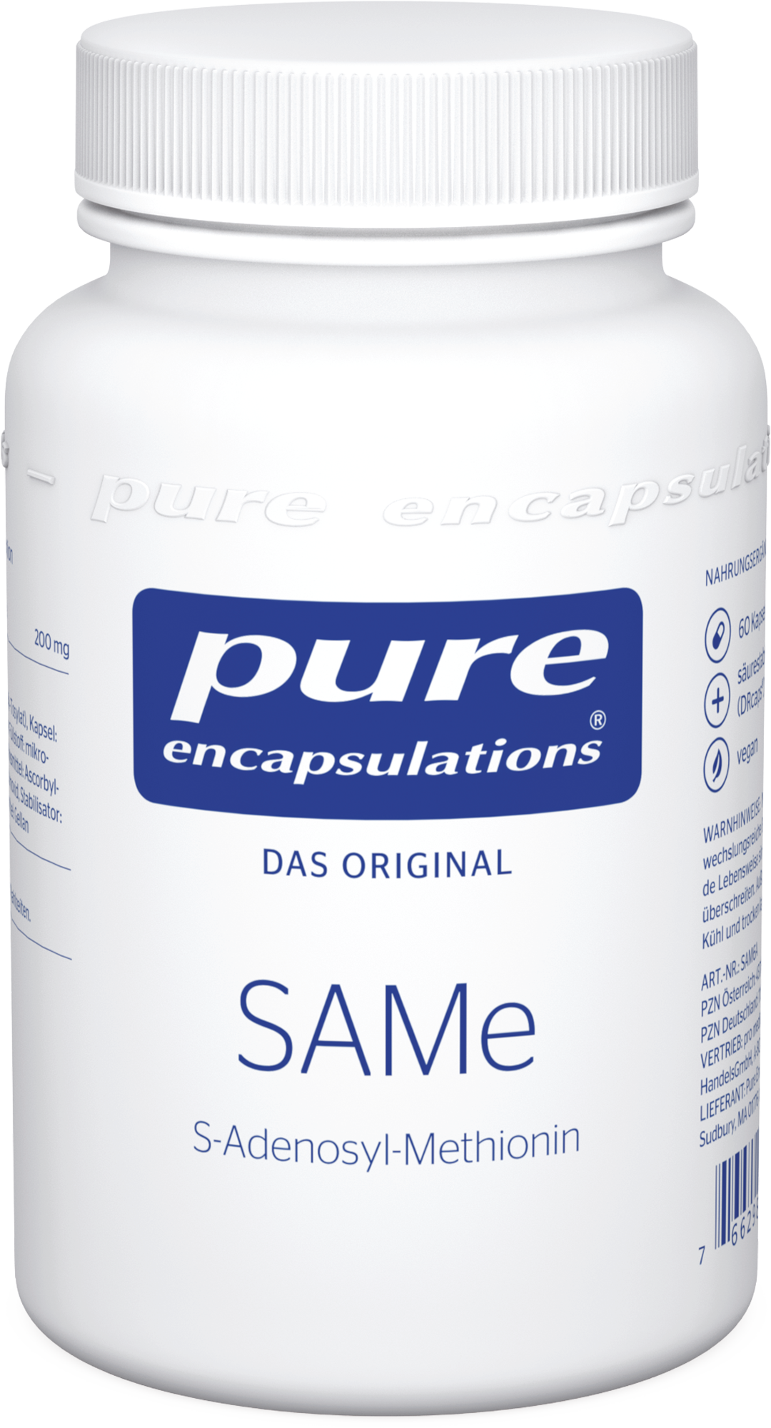 PURE ENCAPSULATIONS SAMe S-Adenosyl-Methionin Kps.
