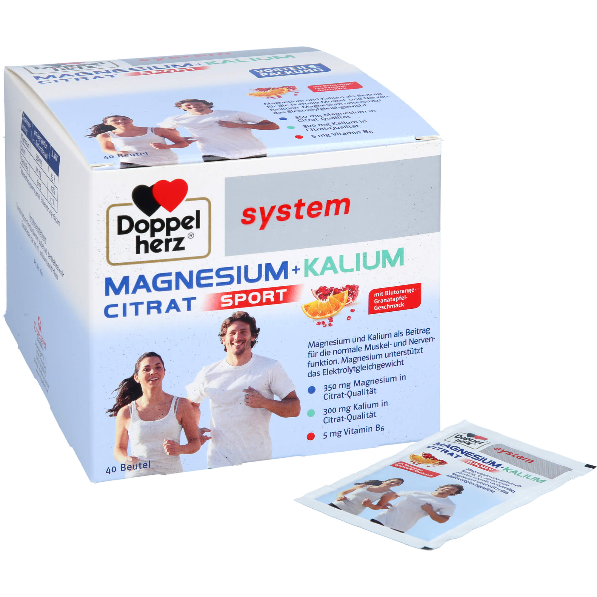 DOPPELHERZ Magnesium+Kalium Citrat system Granulat