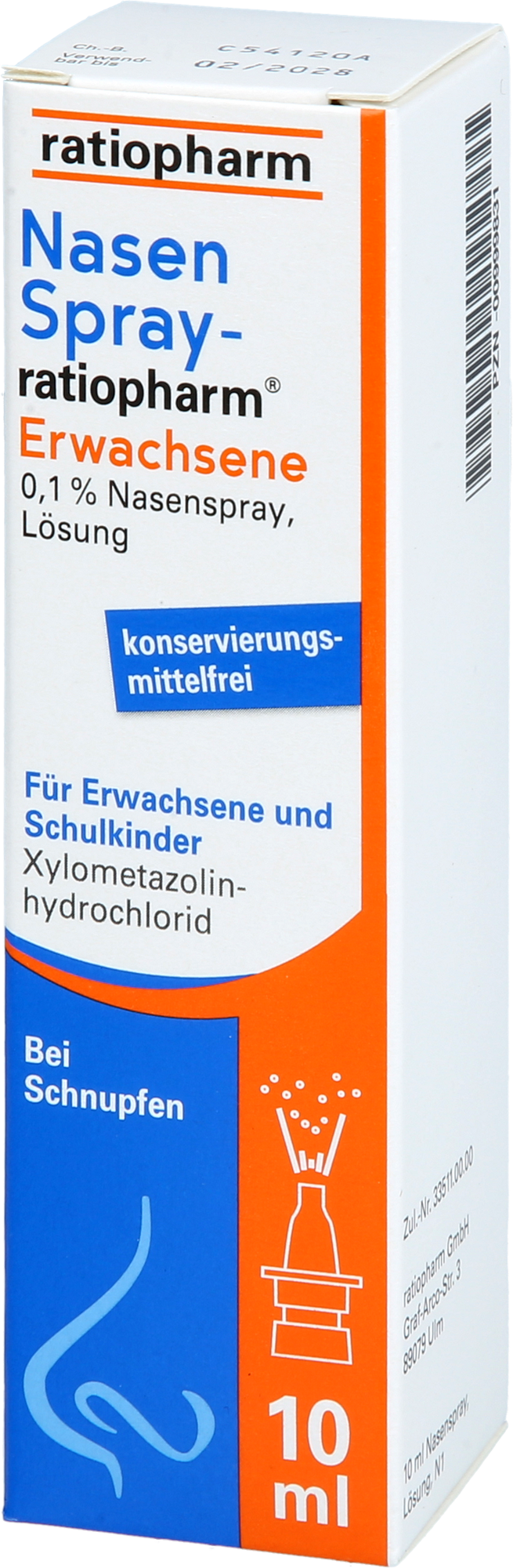 NASENSPRAY-ratiopharm Erwachsene kons.frei 10 ml
