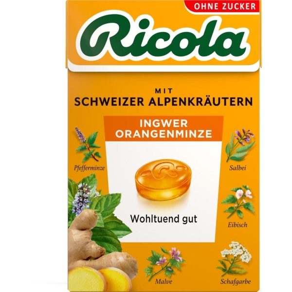 RICOLA o.Z.Box Ingwer Orangenminze Bonbons