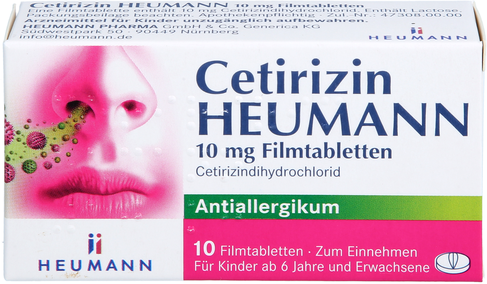 CETIRIZIN Heumann 10 mg Filmtabletten 10 St