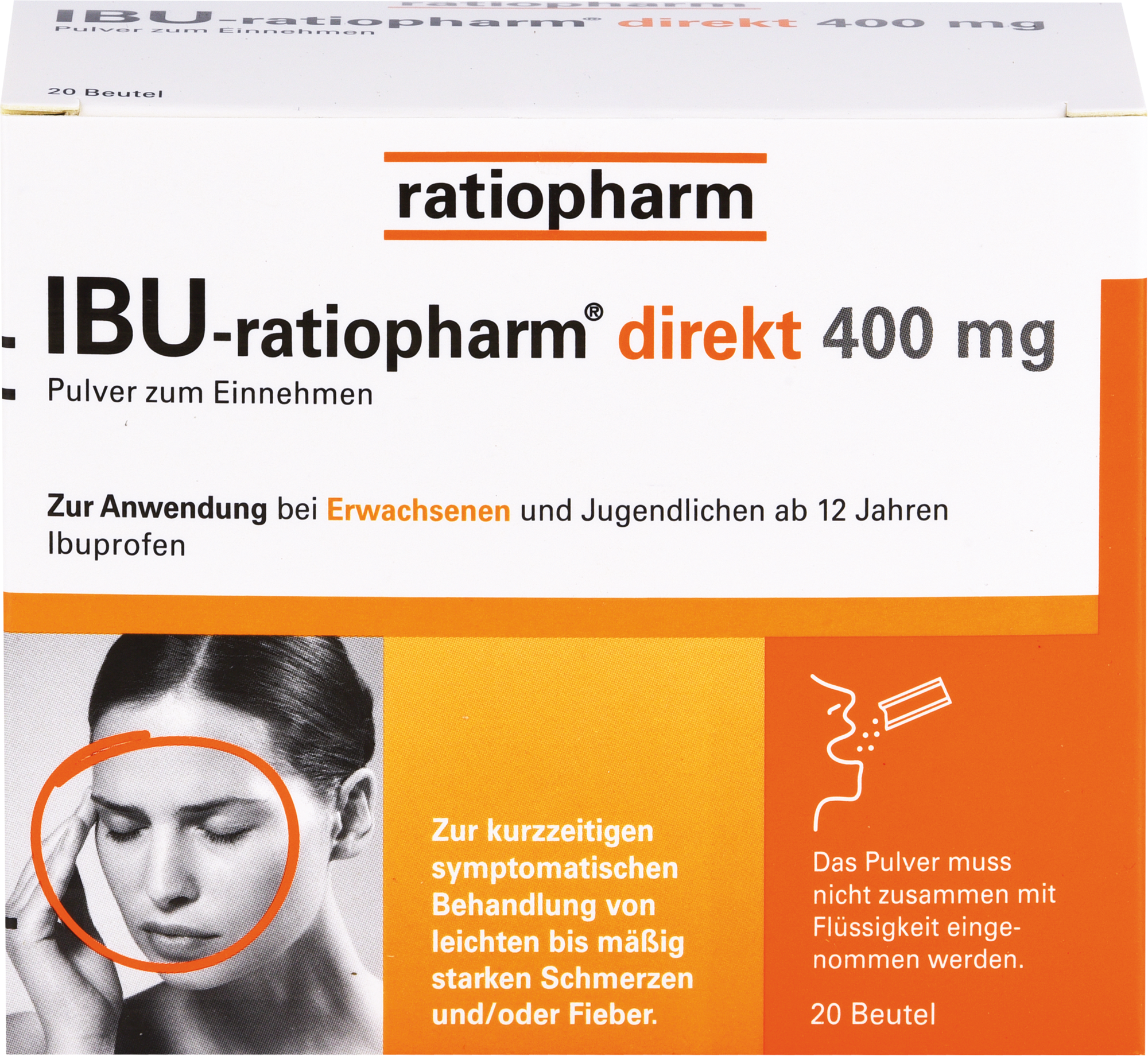 IBU-RATIOPHARM direkt 400 mg Pulver zum Einnehmen