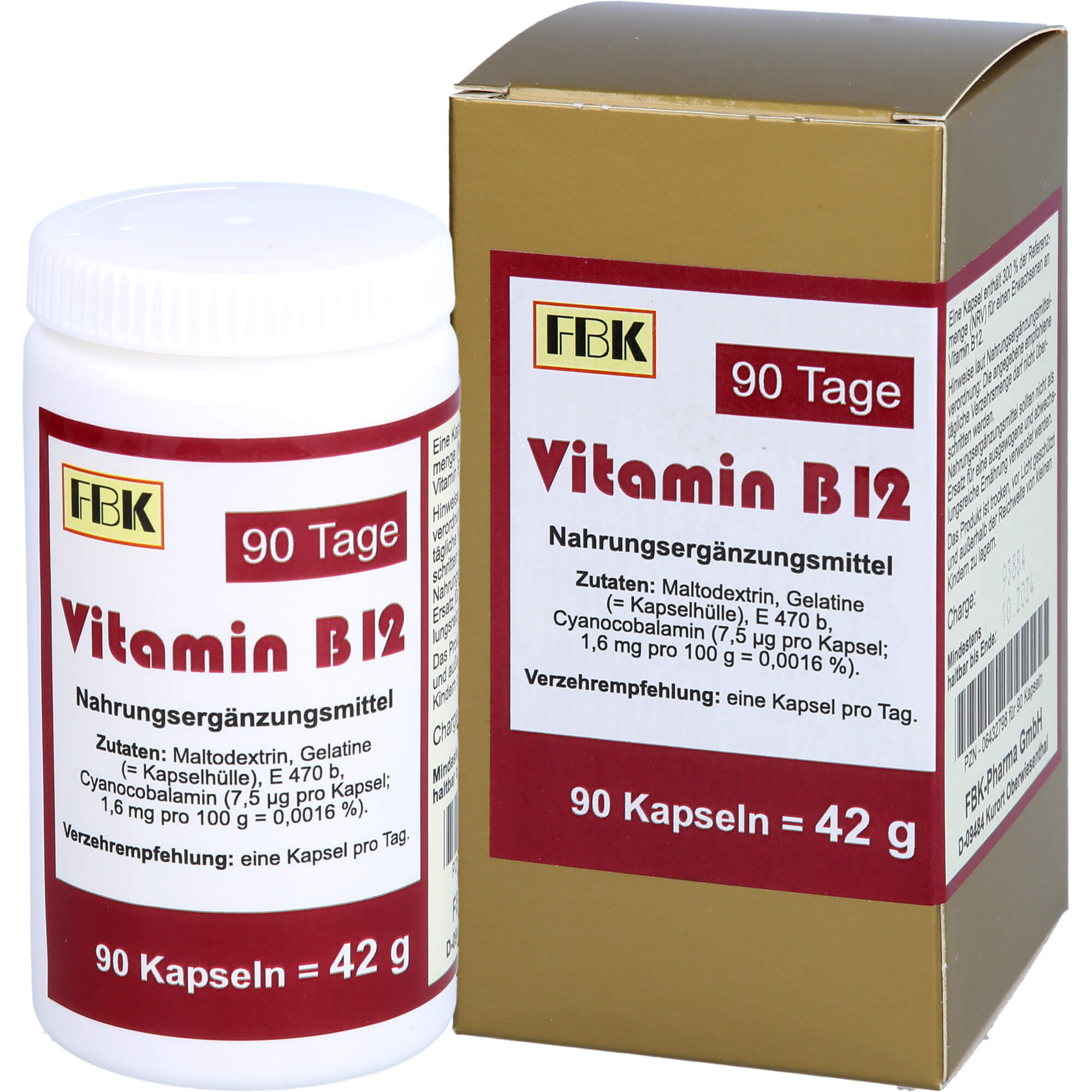 VITAMIN B12 90 Tage Kapseln