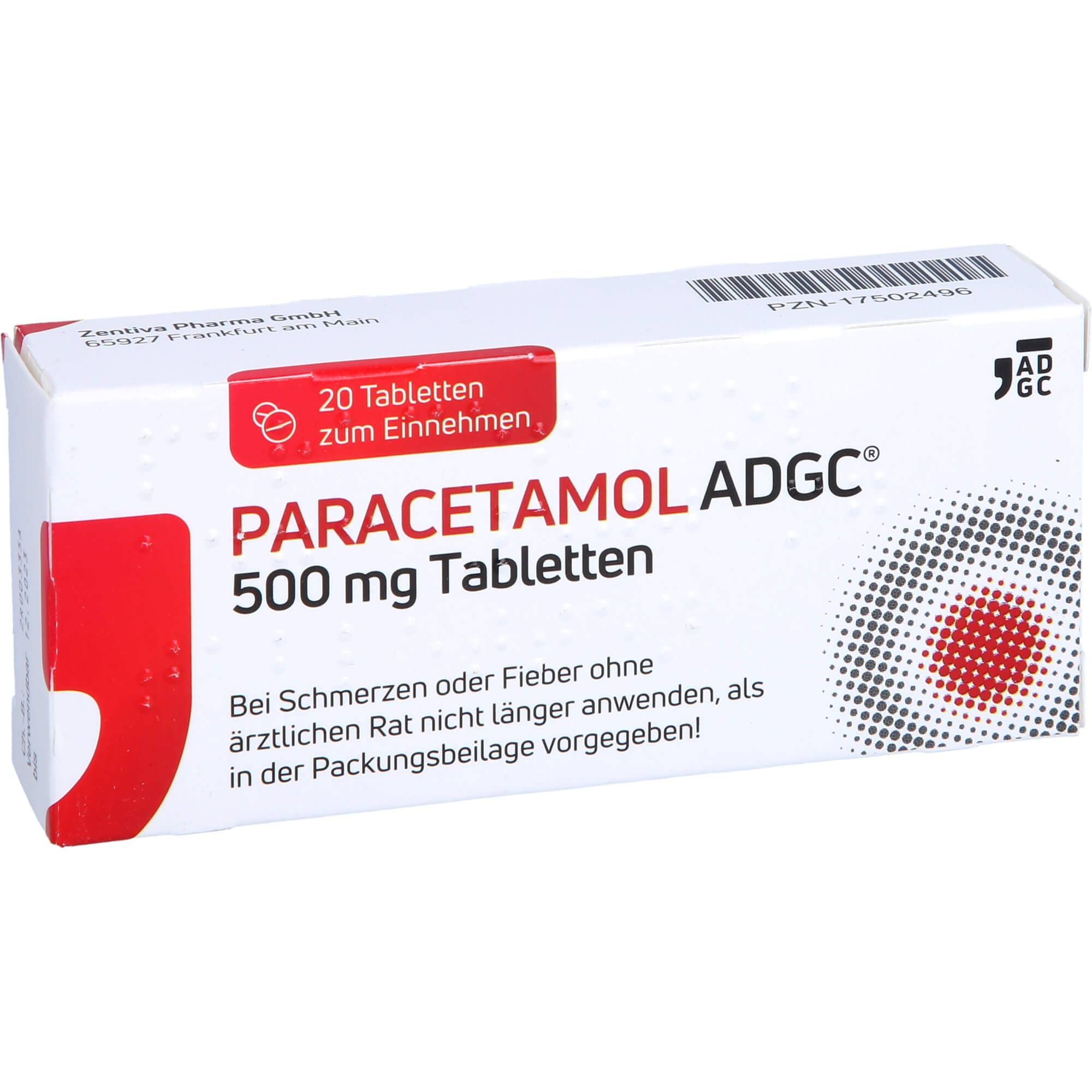 PARACETAMOL ADGC 500 mg Tabletten 20 St