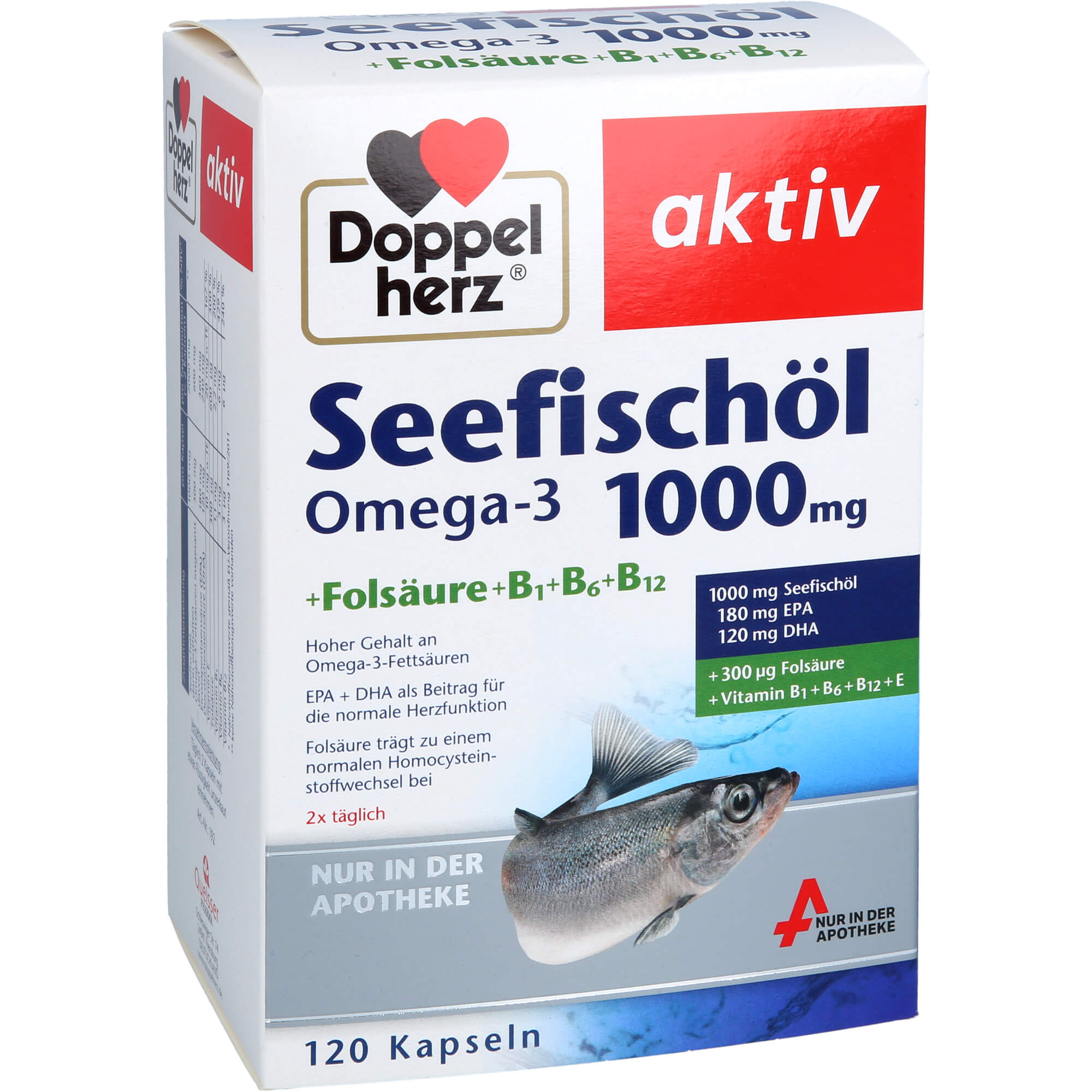 DOPPELHERZ Seefischöl Omega-3 1.000 mg+Fols.Kaps.
