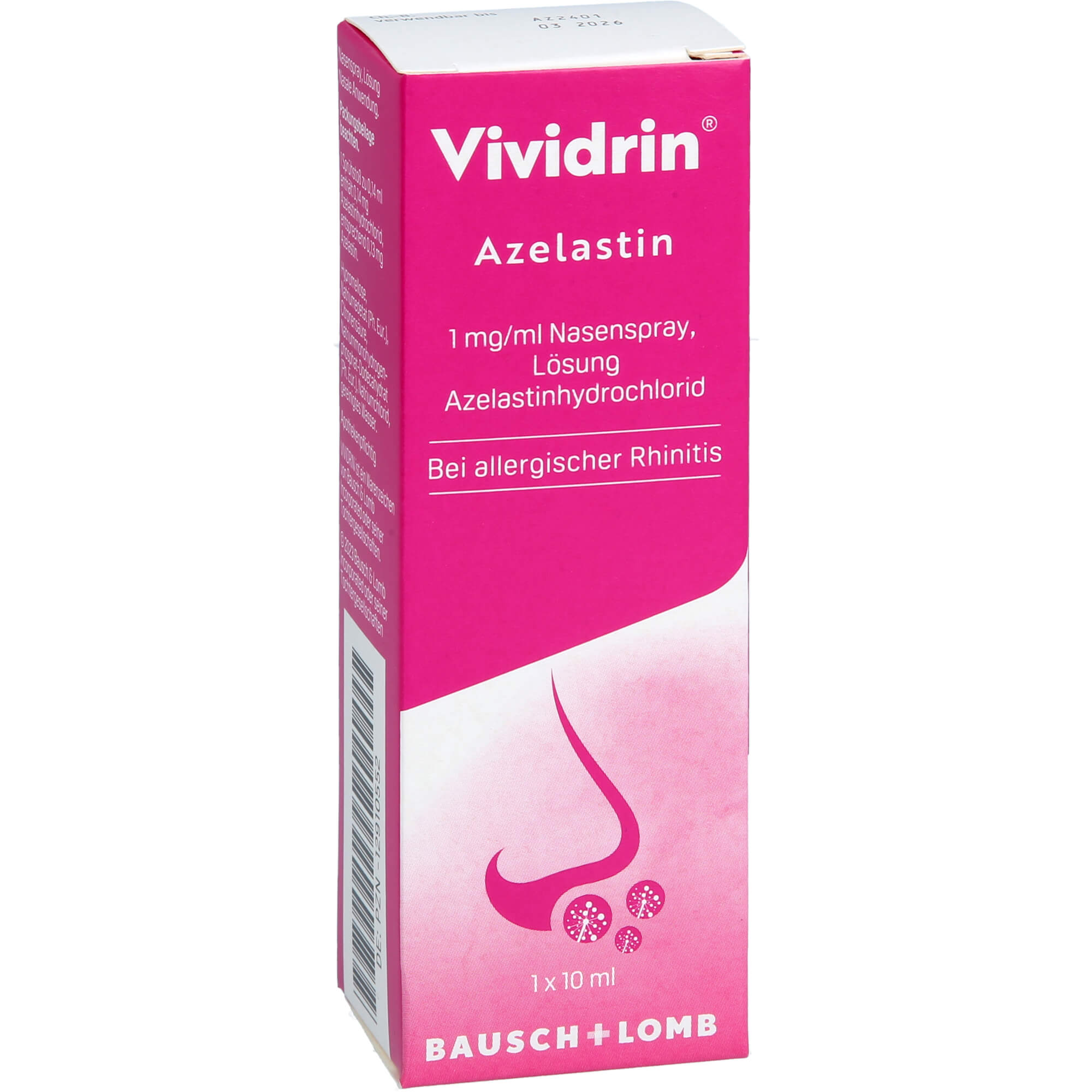 VIVIDRIN Azelastin 1 mg/ml Nasenspray Lösung