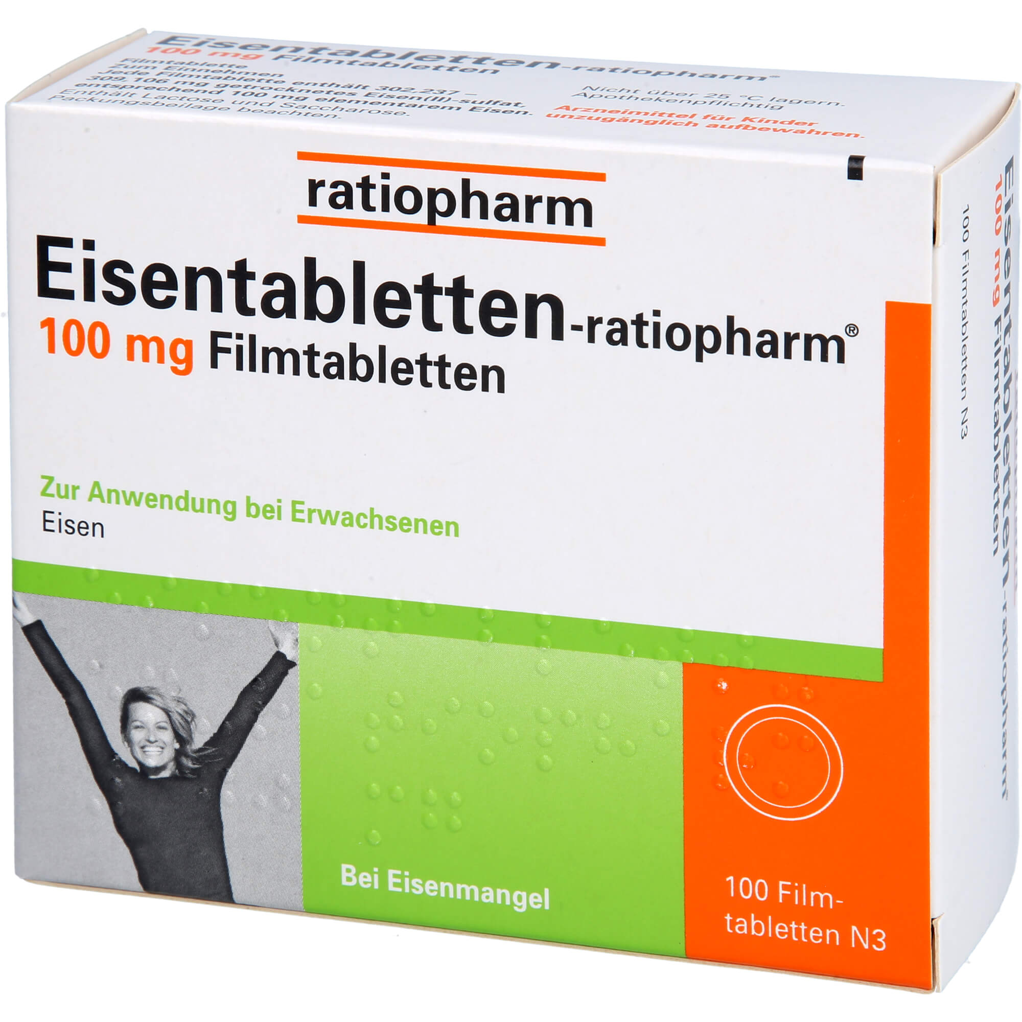 EISENTABLETTEN-ratiopharm 100 mg Filmtabletten 100 St