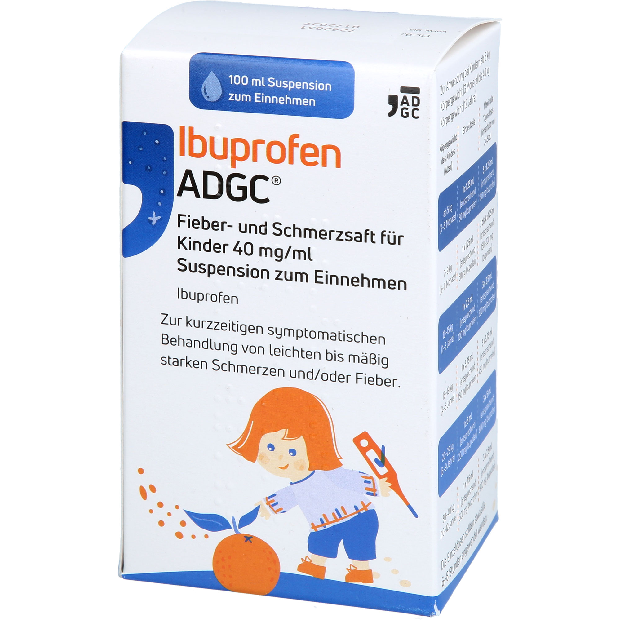 IBUPROFEN ADGC Fieber u.Schmerzsaft Kinder 40mg/ml